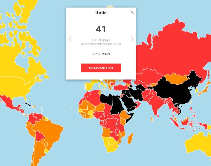 RSF italia mappa report senza frontiere cybercensura