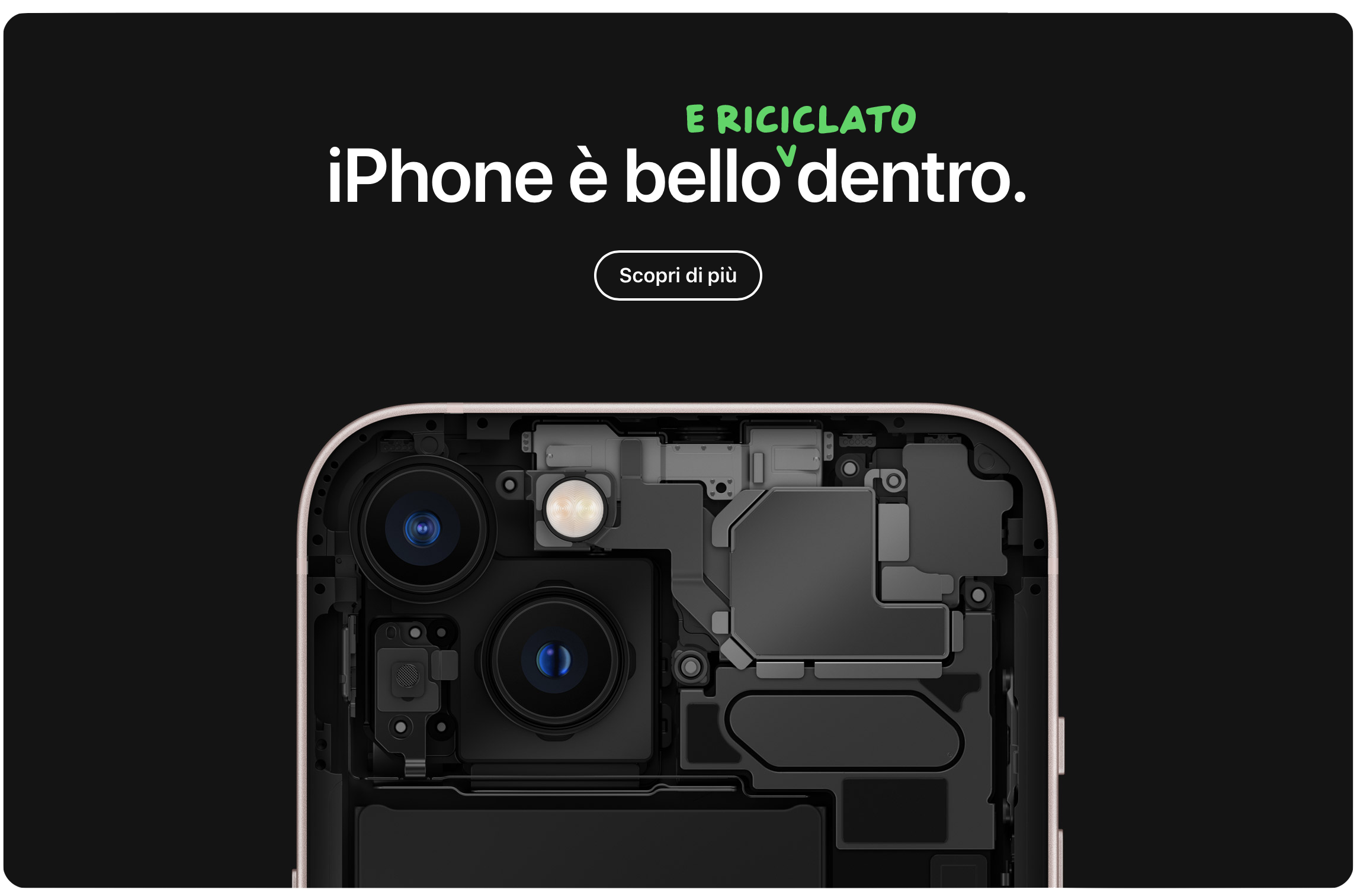 iPhone è belle (e riciclato) dentro. Apple